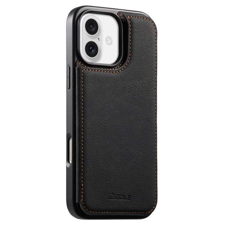 ESEBLE Retro Texture Double Buckle Card Slot Phone Case, For iPhone 18 Pro / 17 Pro, For iPhone 1...