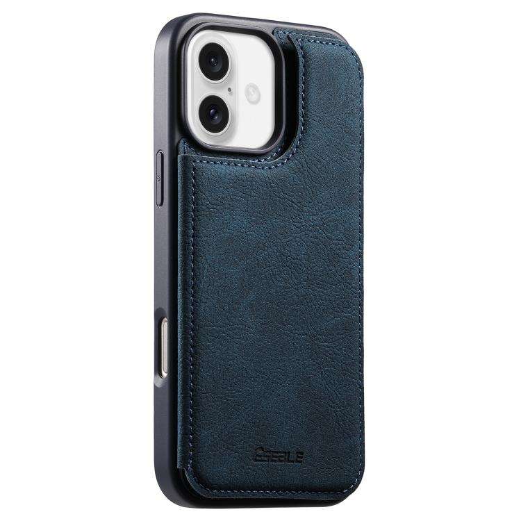 ESEBLE Retro Texture Double Buckle Card Slot Phone Case, For iPhone 18 Pro / 17 Pro, For iPhone 1...