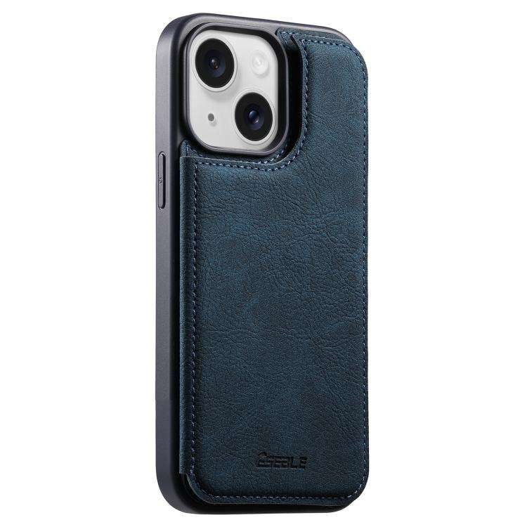 ESEBLE Retro Texture Double Buckle Card Slot Phone Case, For iPhone 18 Pro / 17 Pro, For iPhone 1...