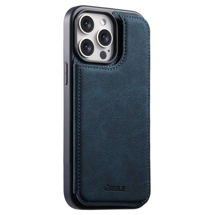 ESEBLE Retro Texture Double Buckle Card Slot Phone Case, For iPhone 18 Pro / 17 Pro, For iPhone 1...