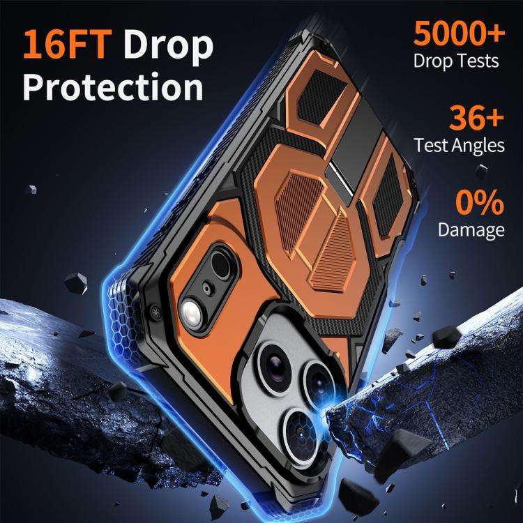 Hidden Metal Holder Magnetic Shockproof Phone Case, For iPhone 17 Pro Max, For iPhone 17 Pro, For...