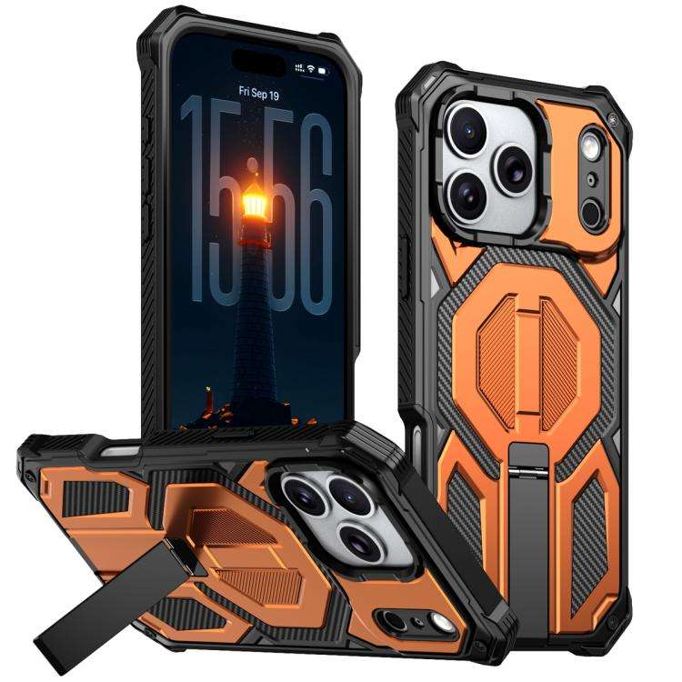 Hidden Metal Holder Magnetic Shockproof Phone Case, For iPhone 17 Pro Max, For iPhone 17 Pro, For...