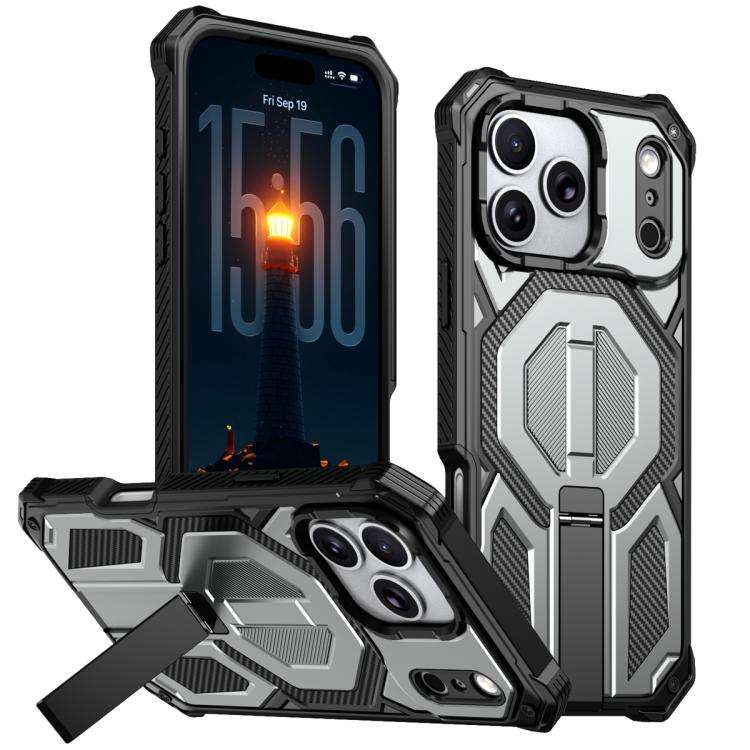 Hidden Metal Holder Magnetic Shockproof Phone Case, For iPhone 17 Pro Max, For iPhone 17 Pro, For...