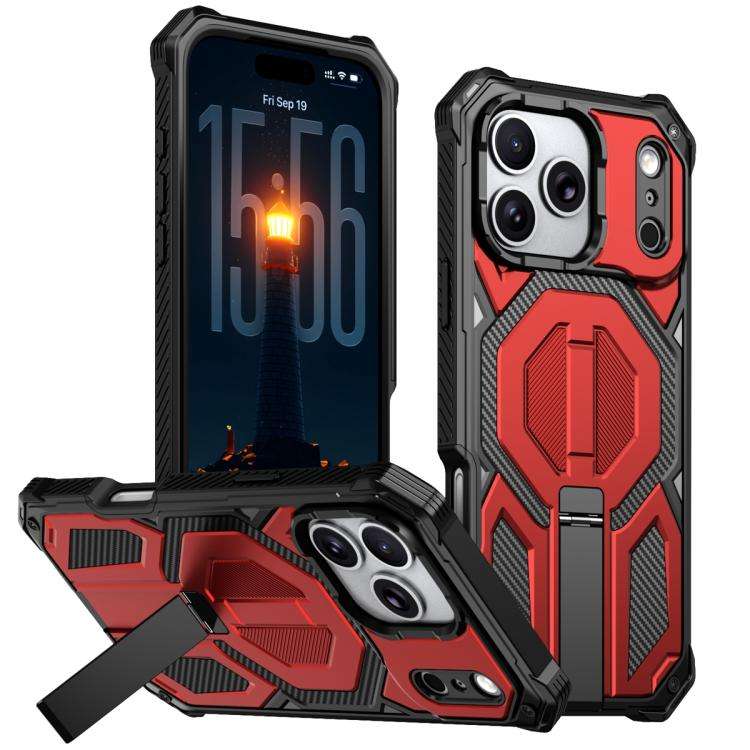 Hidden Metal Holder Magnetic Shockproof Phone Case, For iPhone 17 Pro Max, For iPhone 17 Pro, For...