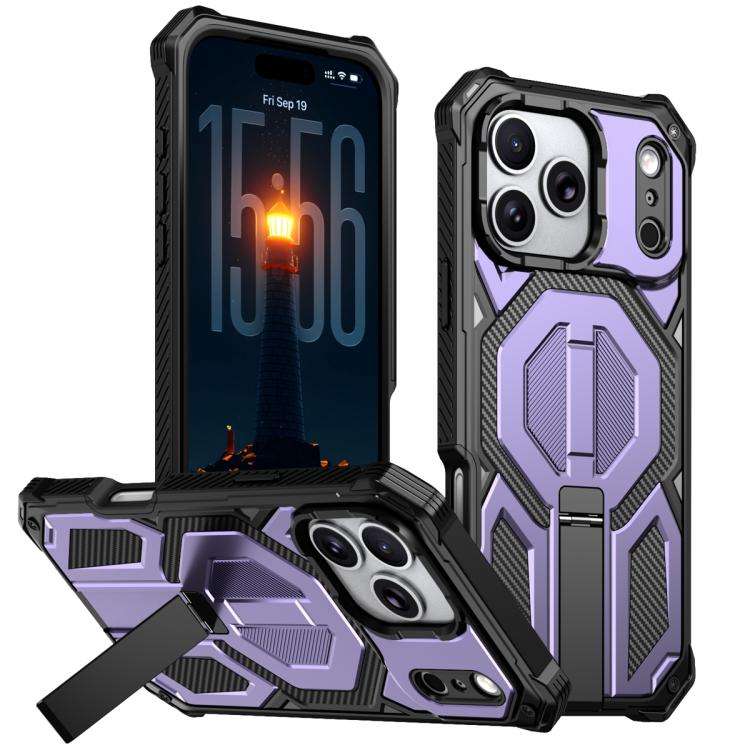 Hidden Metal Holder Magnetic Shockproof Phone Case, For iPhone 17 Pro Max, For iPhone 17 Pro, For...