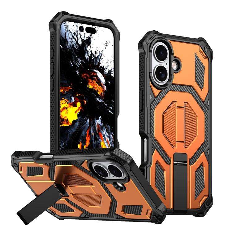 Hidden Metal Holder Magnetic Shockproof Phone Case, For iPhone 17 Pro Max, For iPhone 17 Pro, For...