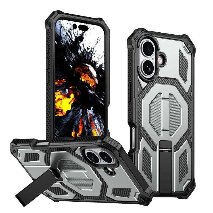 Hidden Metal Holder Magnetic Shockproof Phone Case, For iPhone 17 Pro Max, For iPhone 17 Pro, For...