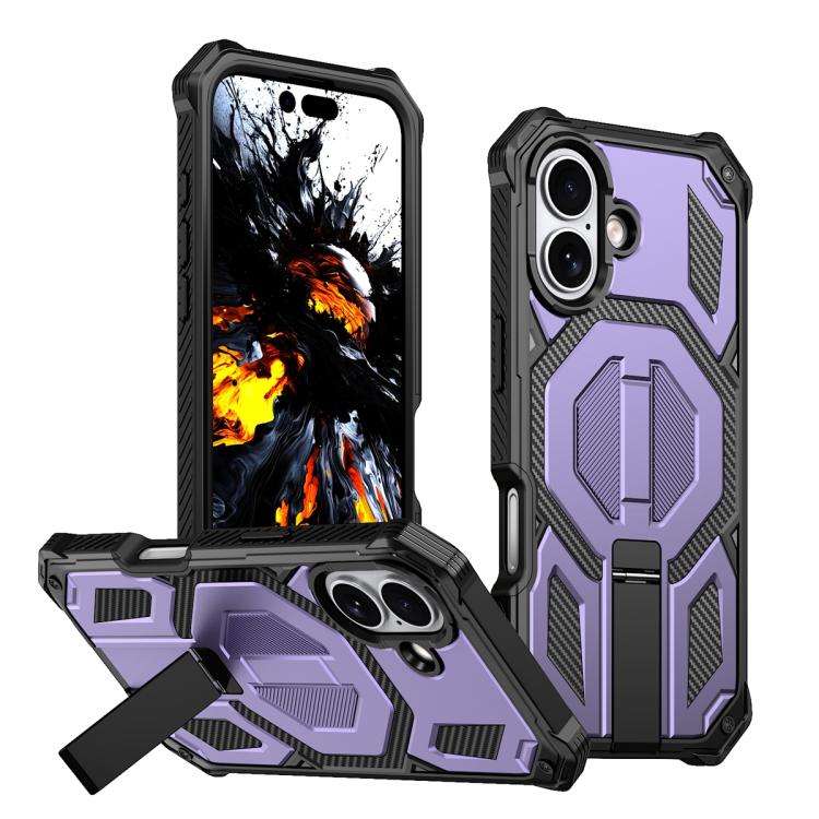 Hidden Metal Holder Magnetic Shockproof Phone Case, For iPhone 17 Pro Max, For iPhone 17 Pro, For...