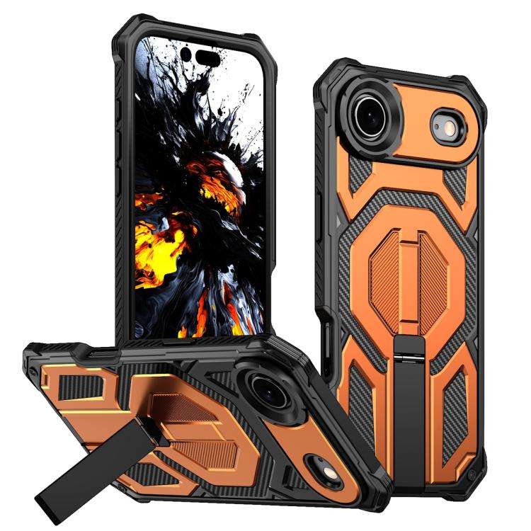 Hidden Metal Holder Magnetic Shockproof Phone Case, For iPhone 17 Pro Max, For iPhone 17 Pro, For...