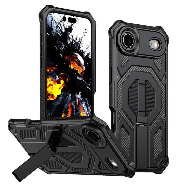 Hidden Metal Holder Magnetic Shockproof Phone Case, For iPhone 17 Pro Max, For iPhone 17 Pro, For...