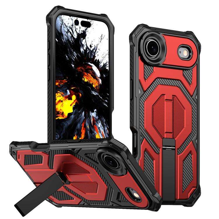 Hidden Metal Holder Magnetic Shockproof Phone Case, For iPhone 17 Pro Max, For iPhone 17 Pro, For...