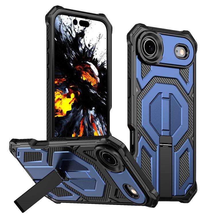 Hidden Metal Holder Magnetic Shockproof Phone Case, For iPhone 17 Pro Max, For iPhone 17 Pro, For...