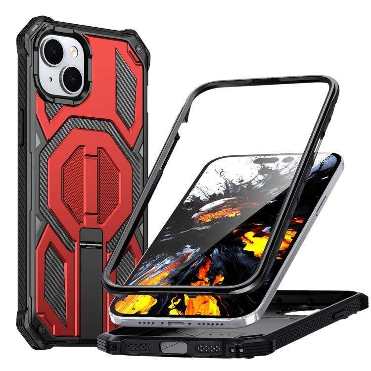 Hidden Metal Holder Magnetic Shockproof Phone Case, For iPhone 15 Pro Max, For iPhone 15 Pro, For...