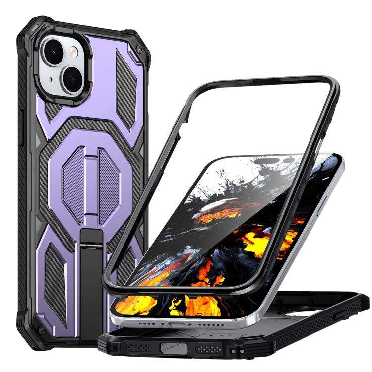 Hidden Metal Holder Magnetic Shockproof Phone Case, For iPhone 15 Pro Max, For iPhone 15 Pro, For...