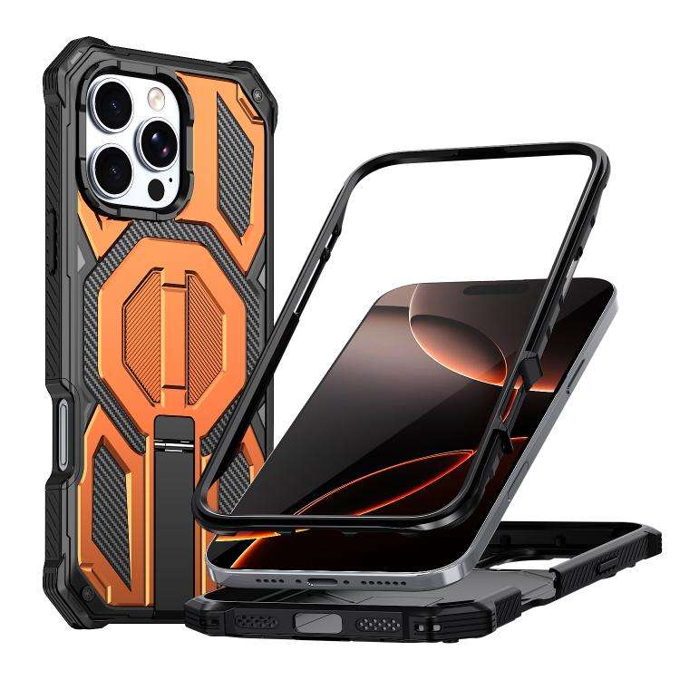 Hidden Metal Holder Magnetic Shockproof Phone Case, For iPhone 17 Pro Max, For iPhone 17 Pro, For...