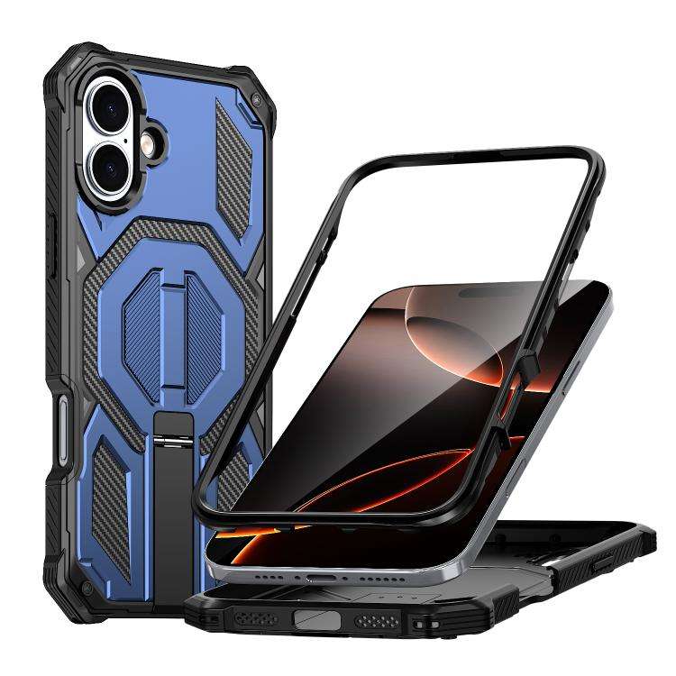 Hidden Metal Holder Magnetic Shockproof Phone Case, For iPhone 17 Pro Max, For iPhone 17 Pro, For...