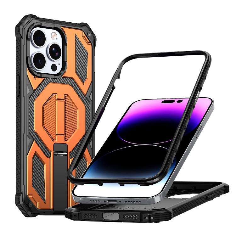 Hidden Metal Holder Magnetic Shockproof Phone Case, For iPhone 15 Pro Max, For iPhone 15 Pro, For...