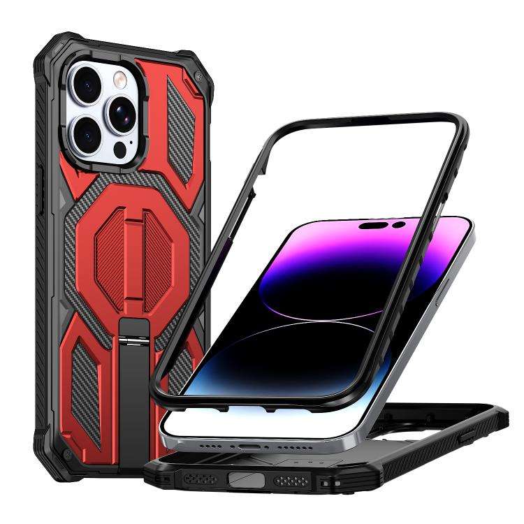 Hidden Metal Holder Magnetic Shockproof Phone Case, For iPhone 15 Pro Max, For iPhone 15 Pro, For...