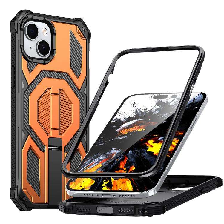 Hidden Metal Holder Magnetic Shockproof Phone Case, For iPhone 15 Pro Max, For iPhone 15 Pro, For...