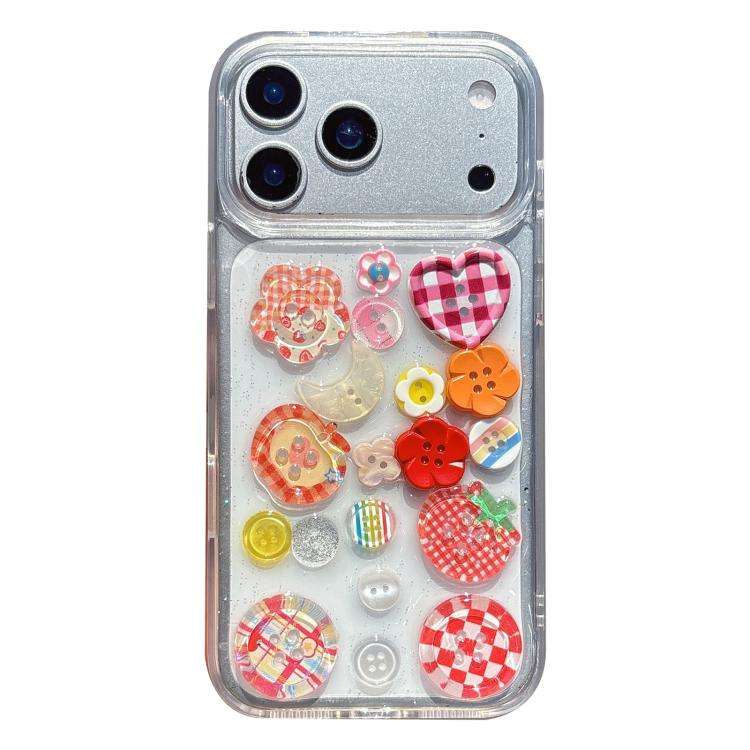Epoxy Resin 3D Pattern Acrylic Transparent Phone Case, For iPhone 17 Pro Max, For iPhone 17 Pro, ...