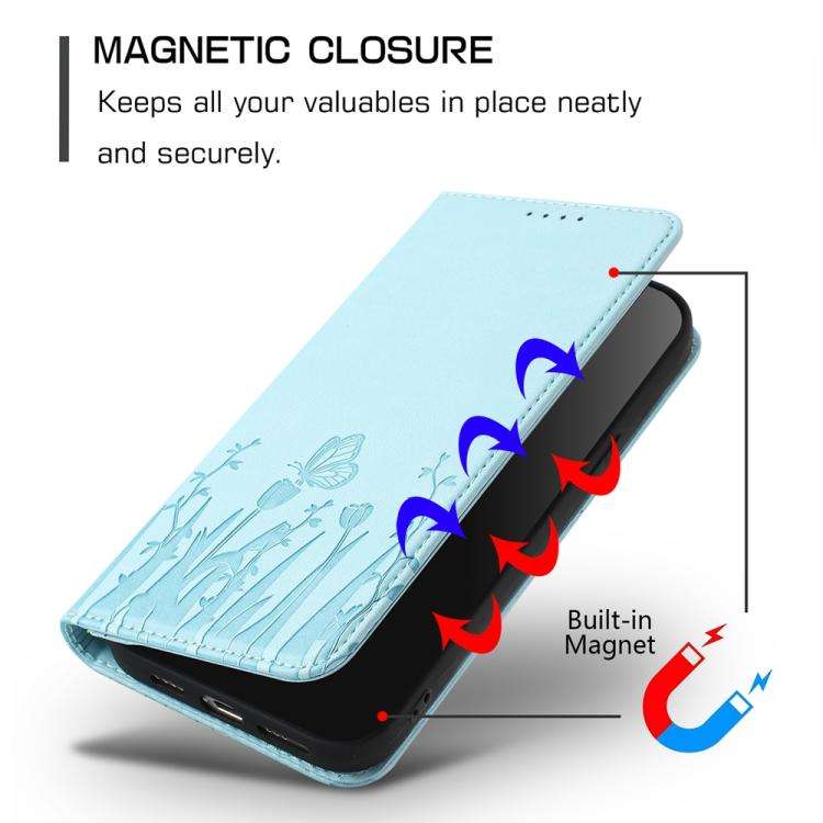 Tulips Butterfly Pattern Magnetic Vegan Leather Phone Case, For iPhone 12 mini, For iPhone 11 Pro...