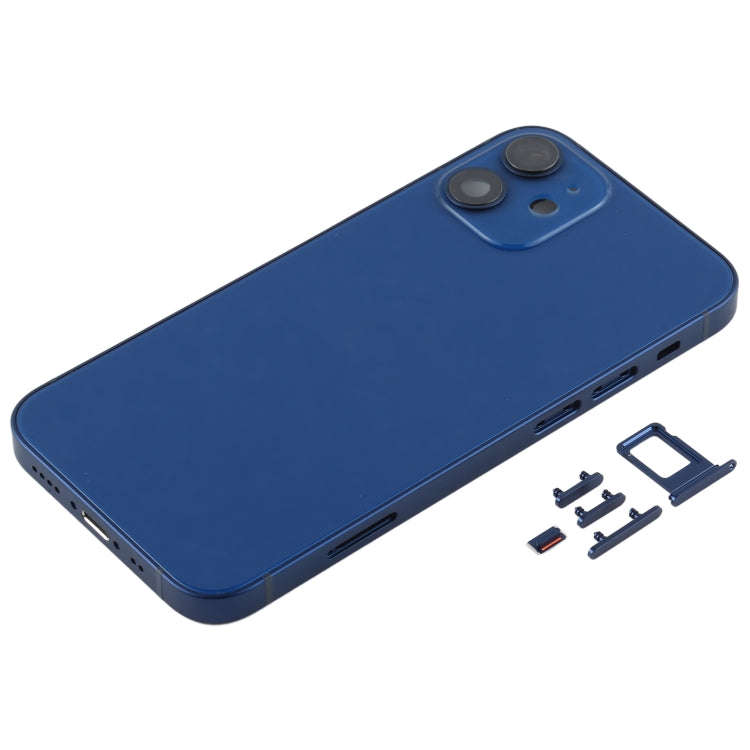 Back Housing Cover with SIM Card Tray & Side  Keys & Camera Lens for iPhone 12 mini(Green), For i...