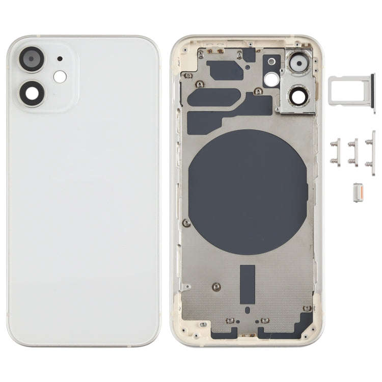 Back Housing Cover with SIM Card Tray & Side  Keys & Camera Lens for iPhone 12 mini(Green), For i...