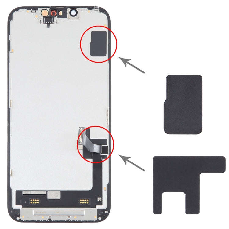 100/Set LCD Heat Sink Graphite Sticker for iPhone 14, For iPhone 14
