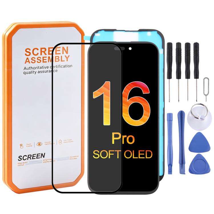 HXL Soft OLED Screen For iPhone 16 Pro, For iPhone 16 Pro