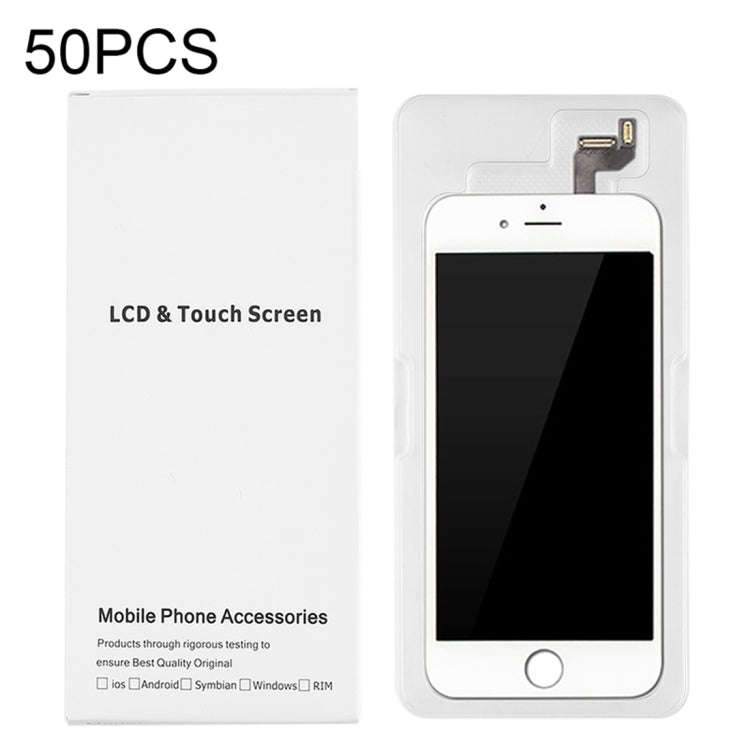 50 PCS Cardboard Packaging White Box for iPhone 6s & 6 LCD Screen, 6s & 6 Packing Box