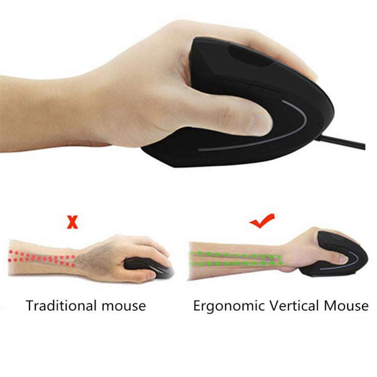 CM0093 Battery Version 2.4GHz Three-button Wireless Optical Mouse Vertical Mouse for Left-hand, R...