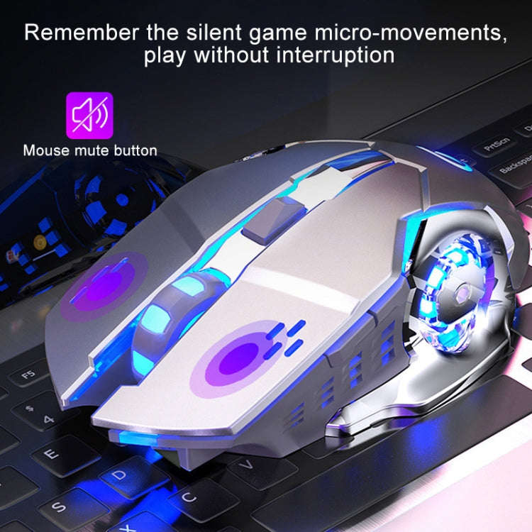 YINDIAO A4 2.4GHz 1600DPI 3-modes Adjustable Rechargeable Wireless Silent Gaming Mouse (Star Blac...