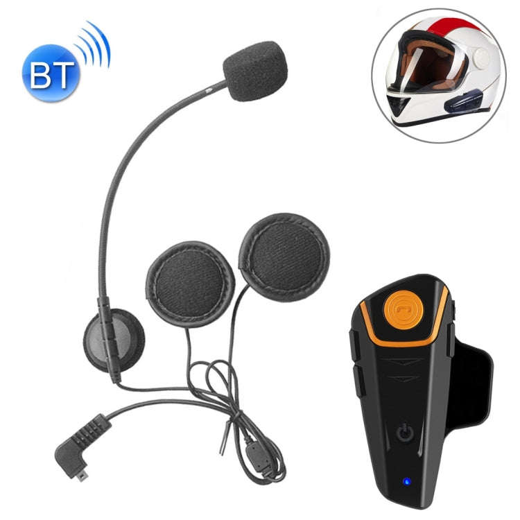 BT-S2 Single 2.4GHz Bluetooth V3.0 Interphone Headsets for Motorcycle Helmet, Auto Answering, Sup...