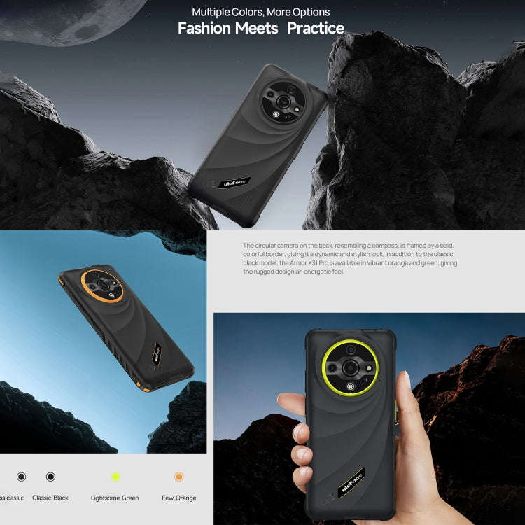 Ulefone Armor X31 Pro 5G, 8GB+256GB, Night Vision, IP68/IP69K Rugged Phone, 6.56 inch Android 14 ...