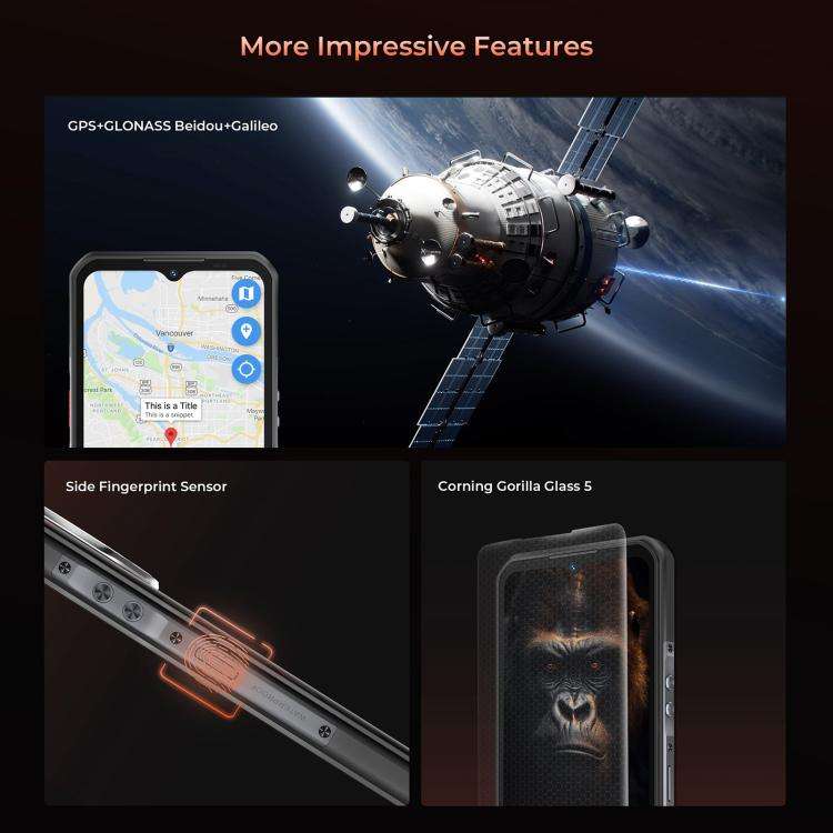 Oukitel WP55 Pro 5G Rugged Phone, 16GB+512GB, 108MP Camera, Fingerprint Identification, 6.6 inch ...