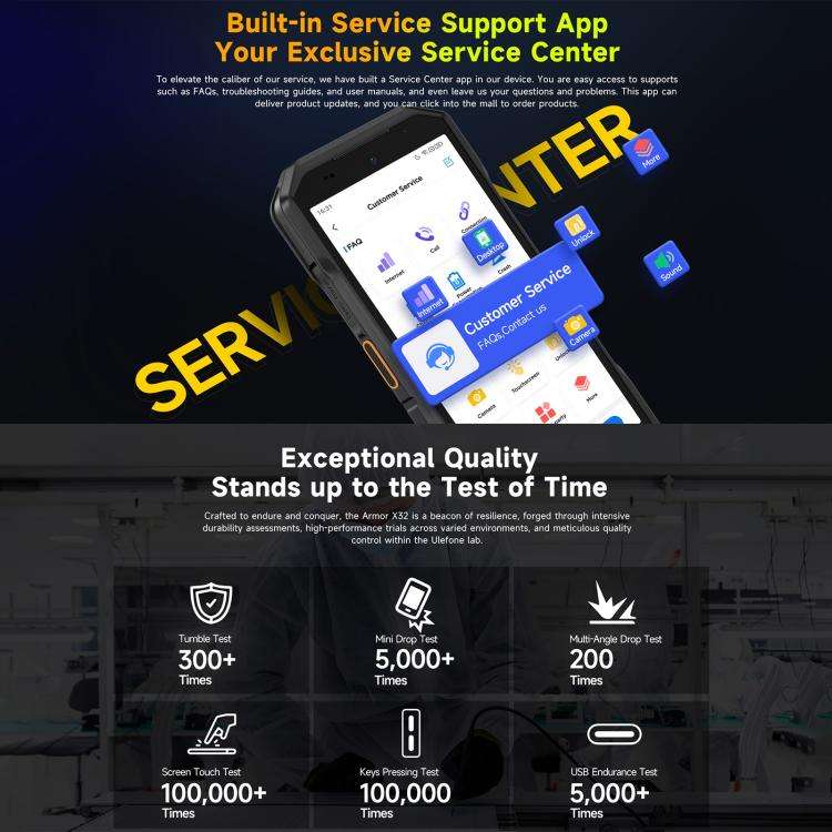 Ulefone Armor X32 Rugged Phone, 8GB+256GB, Night Vision, 5.65 inch Android 14 MediaTek Helio G91 ...
