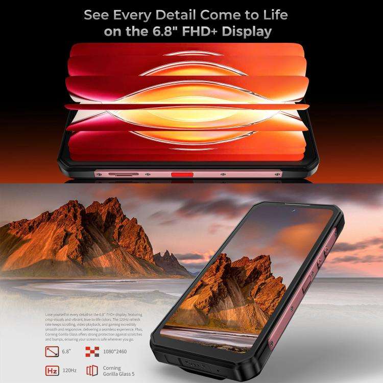 Oukitel WP56 Rugged Phone, 12GB+512GB, 108MP Camera, Fingerprint Identification, 6.8 inch Android...
