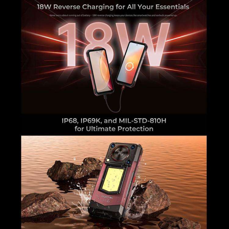 Oukitel WP56 Rugged Phone, 12GB+512GB, 108MP Camera, Fingerprint Identification, 6.8 inch Android...