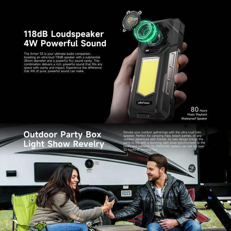 Ulefone Armor 33 Rugged Phone, 12GB+512GB, 6.95 inch Android 15 MediaTek Helio G100 Octa Core, Ne...