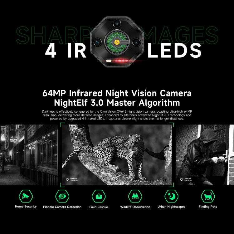 Ulefone Armor 33 Rugged Phone, 12GB+512GB, 6.95 inch Android 15 MediaTek Helio G100 Octa Core, Ne...