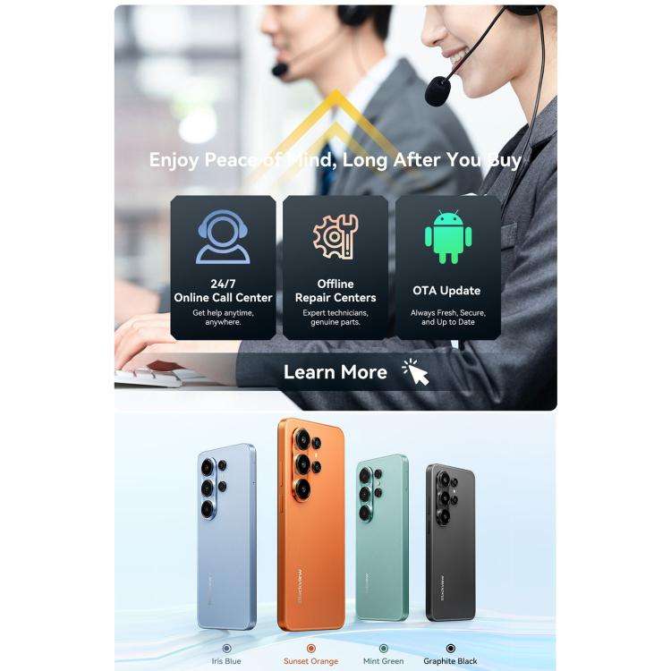 Blackview WAVE 10, 8GB+256GB, 6.88 inch Android 16 Unisoc UMS9230E Octa Core, Network: 4G, OTG, W...