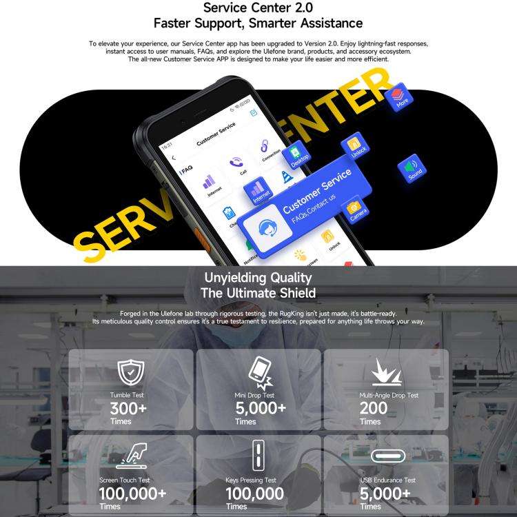 Ulefone RugKing, 8GB+128GB, IP68/IP69K Rugged Phone, 5.99 inch Android 15 Unisoc T7255 Octa Core,...