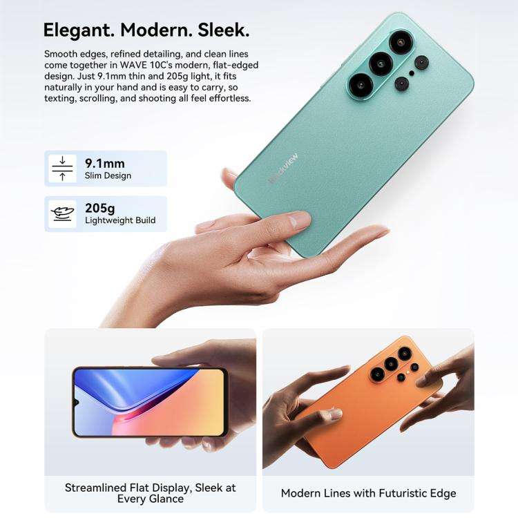 Blackview WAVE 10C, 4GB+32GB, 6.88 inch Android 16 Unisoc UMS312 / T310 Octa Core, Network: 4G, O...