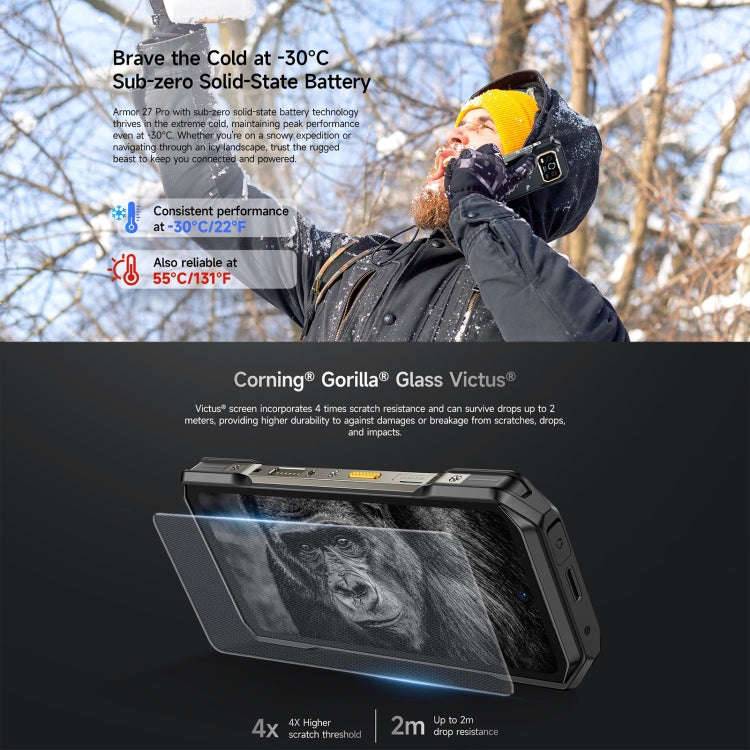 Ulefone Armor 27 Pro Rugged Phone, 12GB+256GB, Night Vision, 10600mAh, 6.78 inch Android 14 Media...