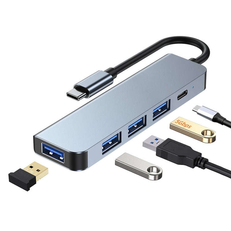 BYL-2301T 5 in 1 USB-C / Type-C to USB Multifunctional Docking Station HUB Adapter, BYL-2301T