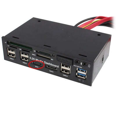 5.25 inch Media PC Dashboard Card Reader 2 x USB 3.0 + 6 x USB 2.0 SATA, 2 x USB 3.0 + 6 x USB 2....