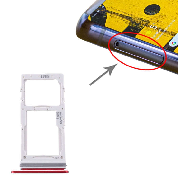 For Samsung Galaxy Note 10 Lite SM-N770 SIM Card Tray + SIM Card Tray / Micro SD Card Tray, For S...