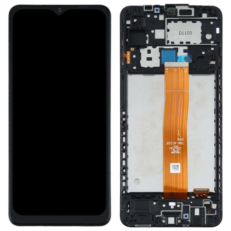 Original LCD Screen and Digitizer Full Assembly with Frame for Samsung Galaxy A12 4G SM-A125F, Fo...