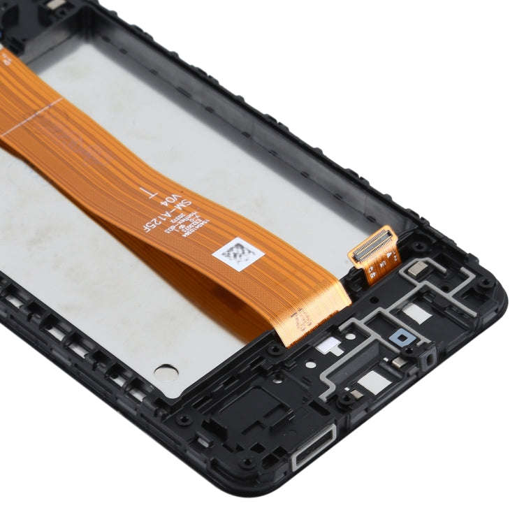 Original LCD Screen and Digitizer Full Assembly with Frame for Samsung Galaxy A12 4G SM-A125F, Fo...