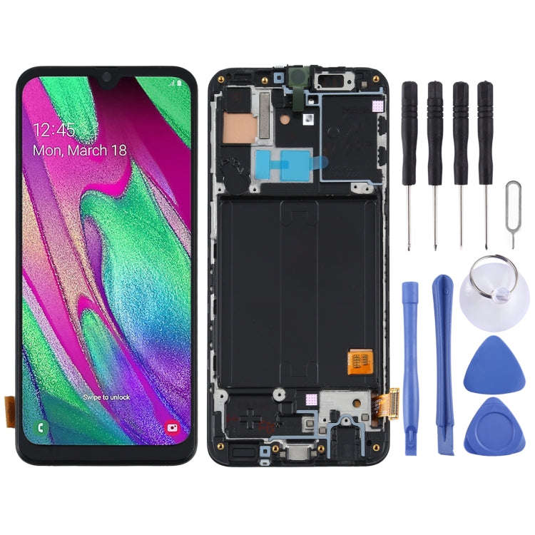 TFT Material LCD Screen and Digitizer Full Assembly with Frame for Samsung Galaxy A40 SM-A405F, F...